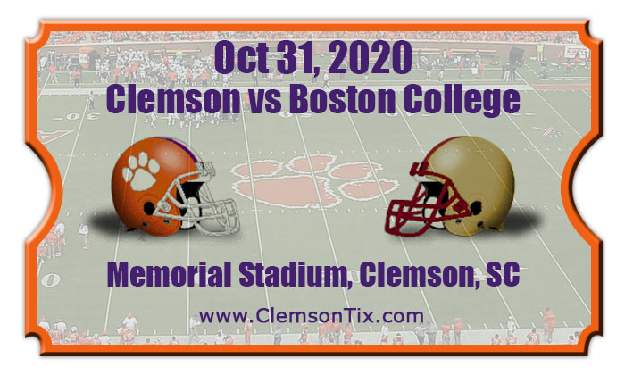 Clemson Tigers vs Boston College Eagles Football Tickets | 10/02/20